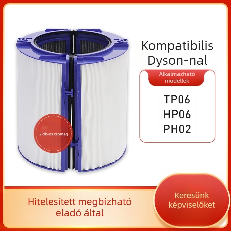 Dyson-kompatibilis szűrőelem HP06/TP06/PH02-hoz HEPA és aktív szénnel a formaldehid és PM2.5 eltávolításáért