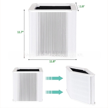 Összecsukható szűrő a Blueair Blue Pure 211+ légszívóhoz — levegőtisztító szűrőelem, modell Blue Pure211, otthoni használatra, terület több mint 150 m²