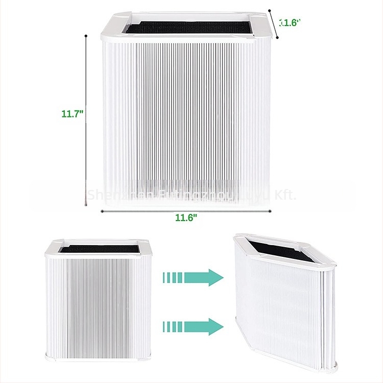 Összecsukható szűrő a Blueair Blue Pure 211+ légszívóhoz — levegőtisztító szűrőelem, modell Blue Pure211, otthoni használatra, terület több mint 150 m²