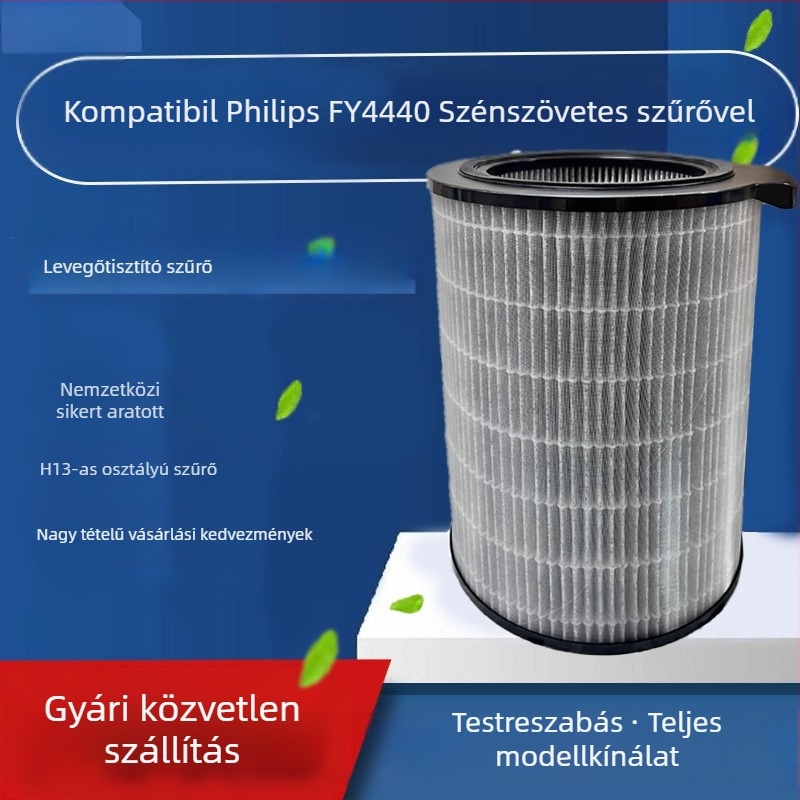 FY3140 légtisztító szűrő — aktív szén szövetes szűrő AC3036, Philips-kompatibilis; eltávolítja a formaldehidet, PM2.5-t és a füstöt