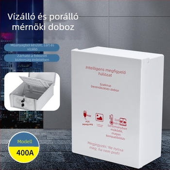 Kültéri zárható vízálló megfigyelő doboz, műanyag kagylófedelekkel, alacsony feszültségű vezetékekhez