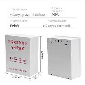 Kültéri zárható vízálló megfigyelő doboz, műanyag kagylófedelekkel, alacsony feszültségű vezetékekhez