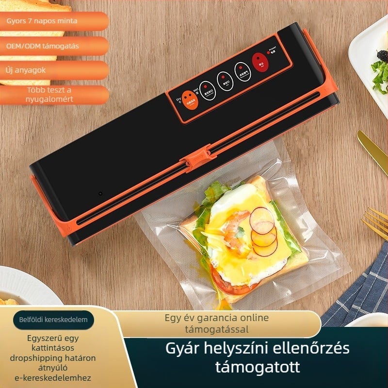 VGISAN/Huiqishang vákuumzáró gép – tea és élelmiszer számára, funkció: zárás, fólia vastagság 15–40 silk, hőmérséklet-ellenőrzés 100°C alatt