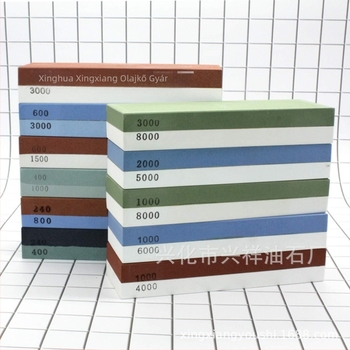 Kétoldalas köszörűkő WA1008, korundum, 3000/8000 szemcse, faipari, konyhai és sushi késekhez