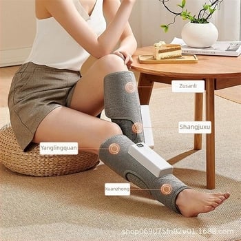 Lábszár-masszírozó légpárnával és nyomásterápiával – vezeték nélküli töltés, 5V, 5W, 35–45°C