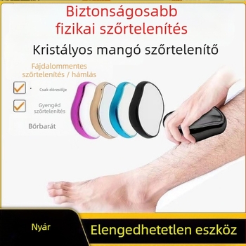 Kézi üveges szőrtelenítő készülék, hordozható üveg exfoliáló eszköz otthoni használatra, nano üveg, kerek csiszolófej