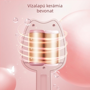 Hajformázó vas kerámia fűtőelemű, 4 hőmérséklet-beállítás (170–230°C), 65W, 110–240V, nedves és száraz hajhoz