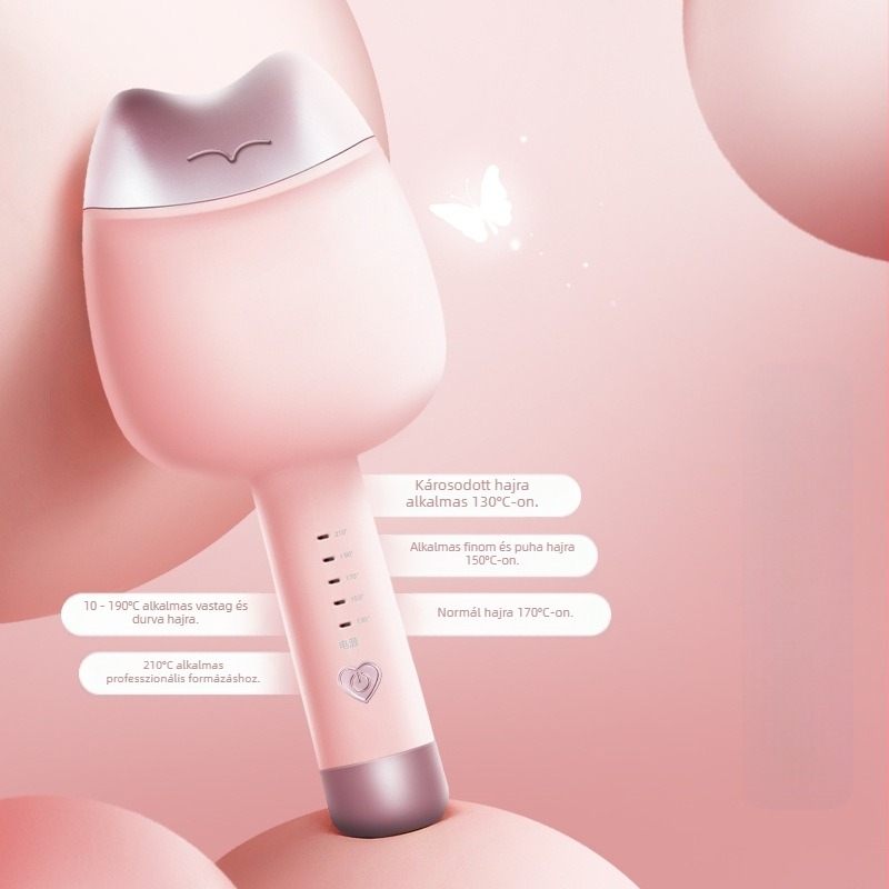 Hajformázó vas kerámia fűtőelemű, 4 hőmérséklet-beállítás (170–230°C), 65W, 110–240V, nedves és száraz hajhoz