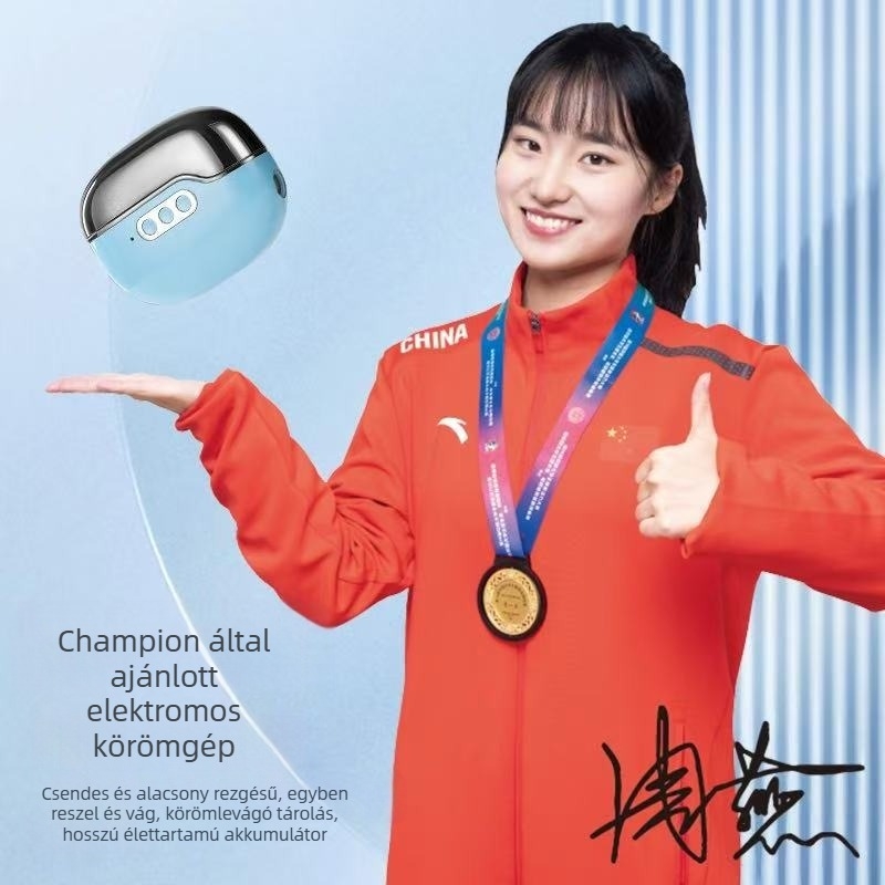 4 az 1-ben elektromos körömápoló eszköz beépített polimerizáló lámpával, hordozható műanyag kivitel – gyerekeknek és felnőtteknek