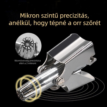Kézi orrszőr-trimmelő – rozsdamentes acél, teljes testen mosható, akkumulátor nélküli, borotva és orrszőr-trimmelő