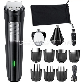 Professzionális elektromos hajnyíró beépített akkumulátorral, rozsdamentes acél pengék, kivehető és mosható vágófej, vízálló