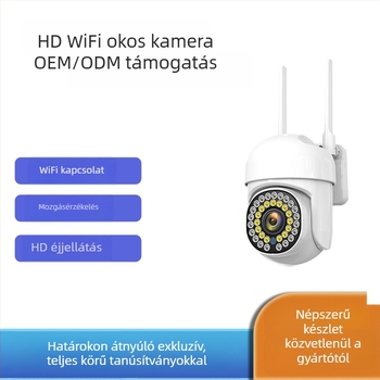 Kültéri vezeték nélküli kupolás kamera 1080p, intelligens éjjellátás, Wi-Fi