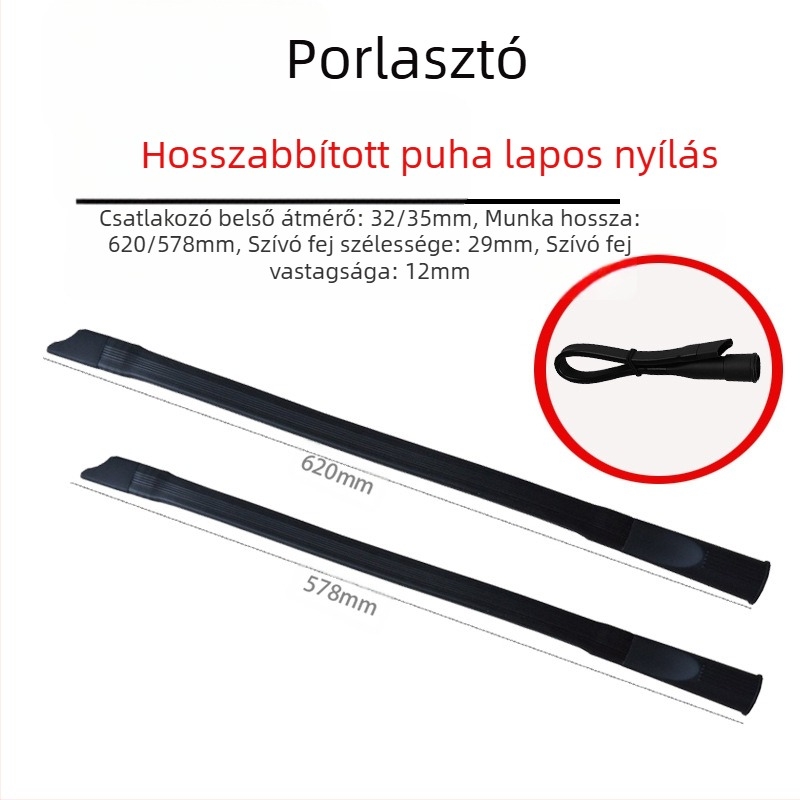 Háztartási porszívóhoz készült puha, hosszabbított lapos fej, 1200W, 220V, 5 m kábel