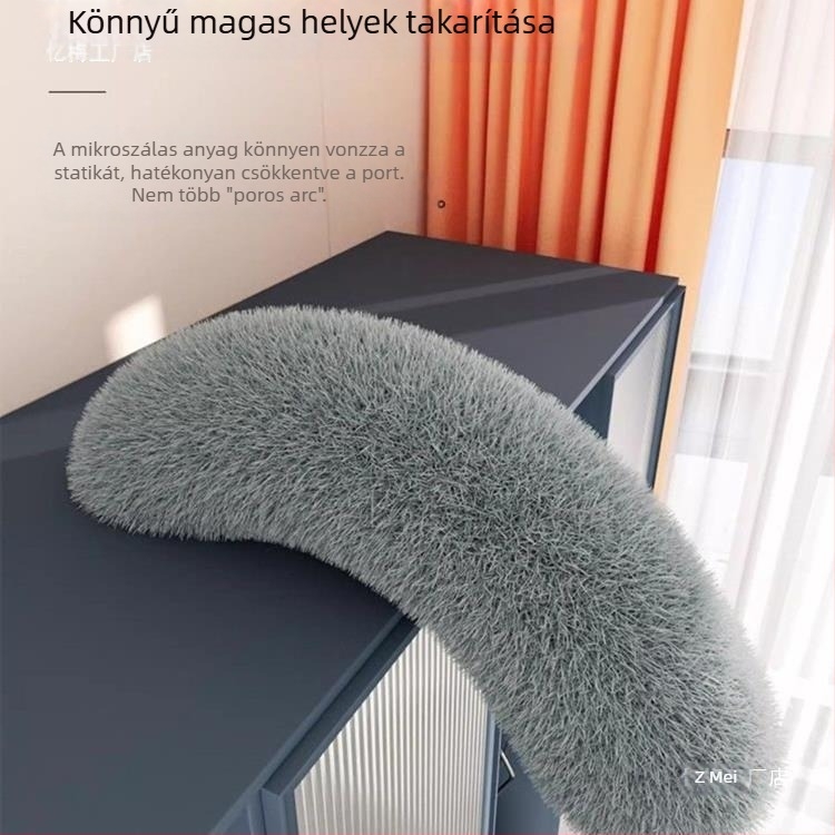 Tollas poroló elektrosztatikus poreltávolítással, teleszkópos nyél a mennyezethez és nehezen hozzáférhető rések tisztításához