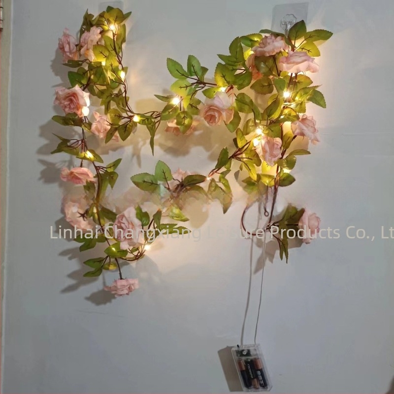 LED rózsavine zsinórfények — rézdróttal, Modell CXT020, IP42, ≤36V, élettartam ~10 000 óra, esküvői dekoráció