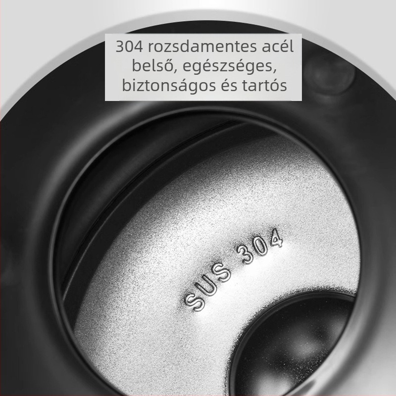 Otthoni légnyomásos termosz, nagy kapacitás, rozsdamentes acél belső tartály