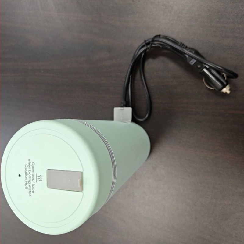 12V-os elektromos vízforraló pohár járművekhez, állítható hőmérséklet, kapacitás <1 L, teljesítmény <1000W, vázfűtés