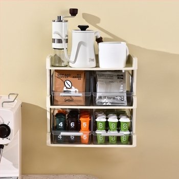 Tea- és teáskanna tároló állvány több rétegű opcióval, Taizhou származás, licencelt magánmárka, modern minimalista stílus