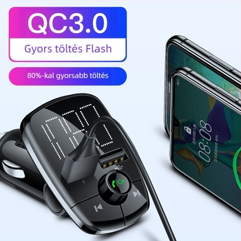 Autós MP3 lejátszó FM-rádióval, USB MP3, 12-24V tápegység, T50 modell