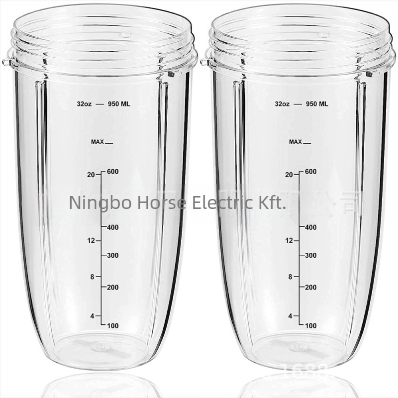 Nutri 600W/900W gyümölcscentrifuga csere nagy kapacitású pohár – 900 ml (32 oz), modell HP-NB-32OZ, beépített mérleggel