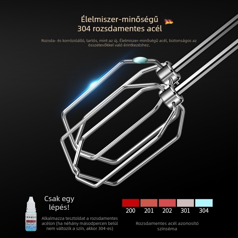 De Platinum 5-szintű vezeték nélküli kézi tojáshabosító, 150W, max. 36V