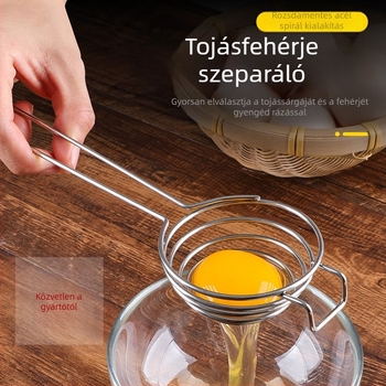 MGX- mágnesmentes rozsdamentes acél tojásfehérje szeparátor sütéshez és otthoni használatra