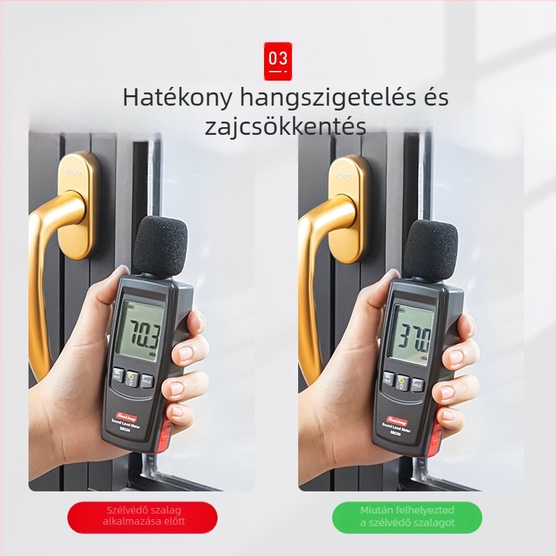 ablak- és ajtószigetelő szalag — Kun deli, modell 8x10, anyag EAV, por elleni tömítés