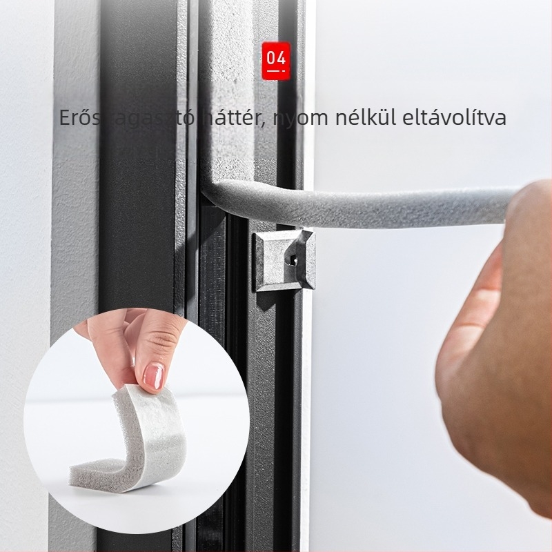 ablak- és ajtószigetelő szalag — Kun deli, modell 8x10, anyag EAV, por elleni tömítés