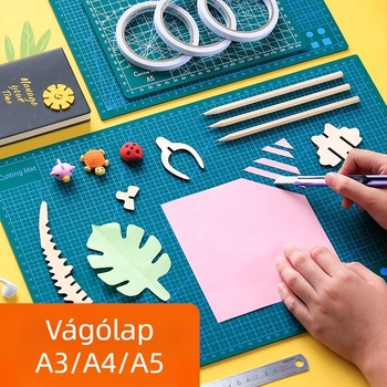 Kézzel készített vágópad vágás elleni felülettel, diákoknak szánt művészeti íróasztali tábla, mért hálóval