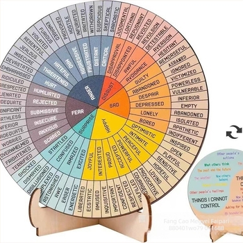 Kétoldalas fa dísz a mentális egészségért, állvánnyal – Boxwood, Shangyifang