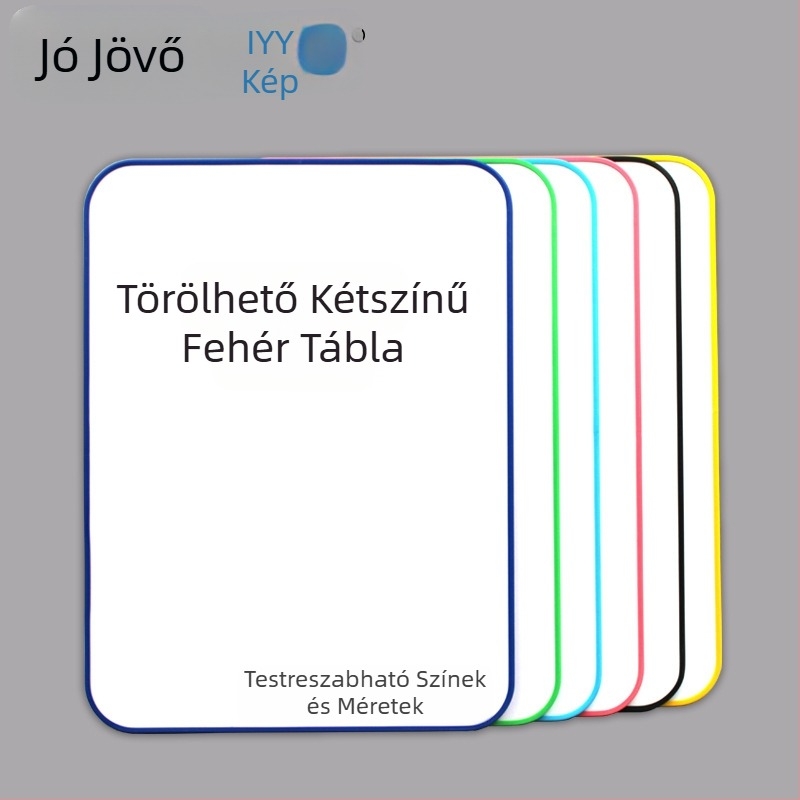 Kétoldalas műanyag fehér tábla, törölhető, nem mágneses írásfelület, testreszabott oktatási segédeszköz gyerekeknek és diákoknak