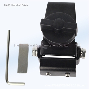 RB-20 rozsdamentes acélből készült mini klipsz élre rögzítő tartó autó CB antenna számára, anti-fall alap, modell RB-20, impedancia 14 Ω, hatótávolság kevesebb mint 1,5 km