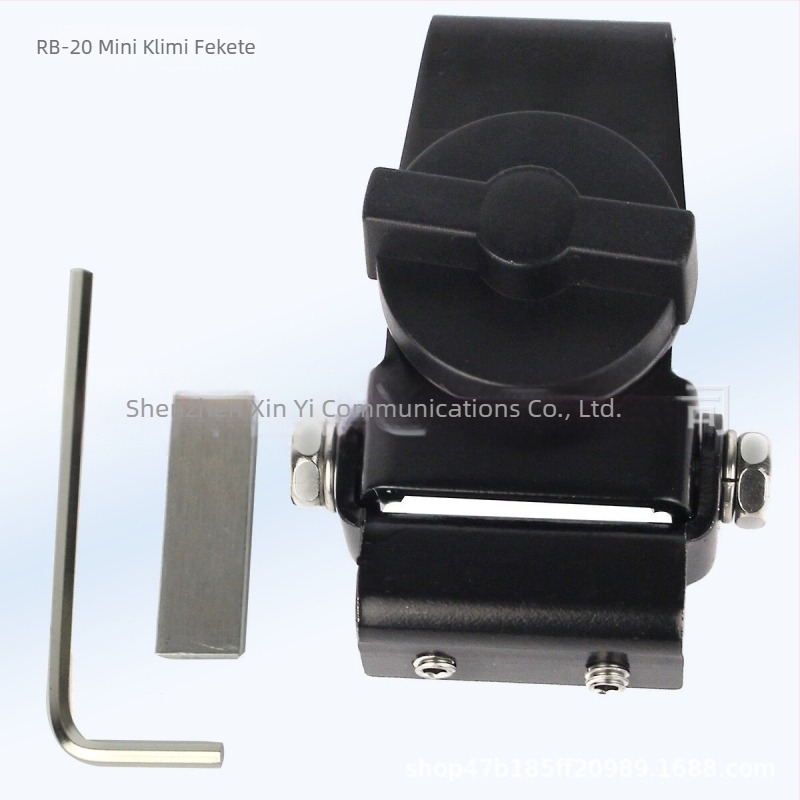 RB-20 rozsdamentes acélből készült mini klipsz élre rögzítő tartó autó CB antenna számára, anti-fall alap, modell RB-20, impedancia 14 Ω, hatótávolság kevesebb mint 1,5 km