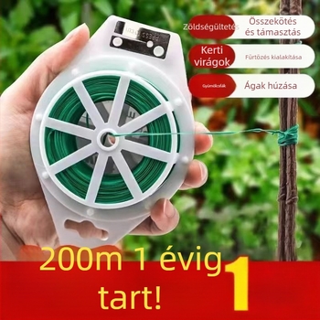 Kertészeti kötöző huzal PVC bevonattal, 0,7–0,8 mm, kötözésre kertekben, szőlőn és virágokon