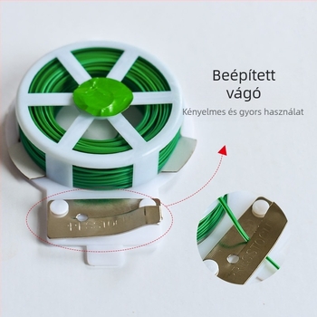 Kertészeti kötöző huzal PVC bevonattal, 0,7–0,8 mm, kötözésre kertekben, szőlőn és virágokon
