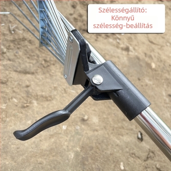 Kertgereblye kör fejjel, teleszkópos, alacsony szén-­acélból, többfogú, modell 0302