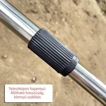 Kertgereblye kör fejjel, teleszkópos, alacsony szén-­acélból, többfogú, modell 0302