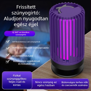 Elektrosokkos szúnyogriasztó lámpa beltéri használatra, UV-lámpával, 11–20 m²-es területhez, hangulatfény