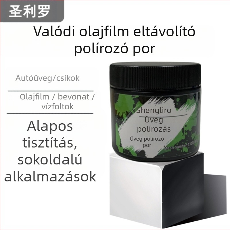 Sanliro autóüveg polírozó por – cerium-oxid alapú olajfilm eltávolító, eltávolítja a vízfoltokat, 3 éves lejárat, minőségstandard Q/GZHY 003-2025