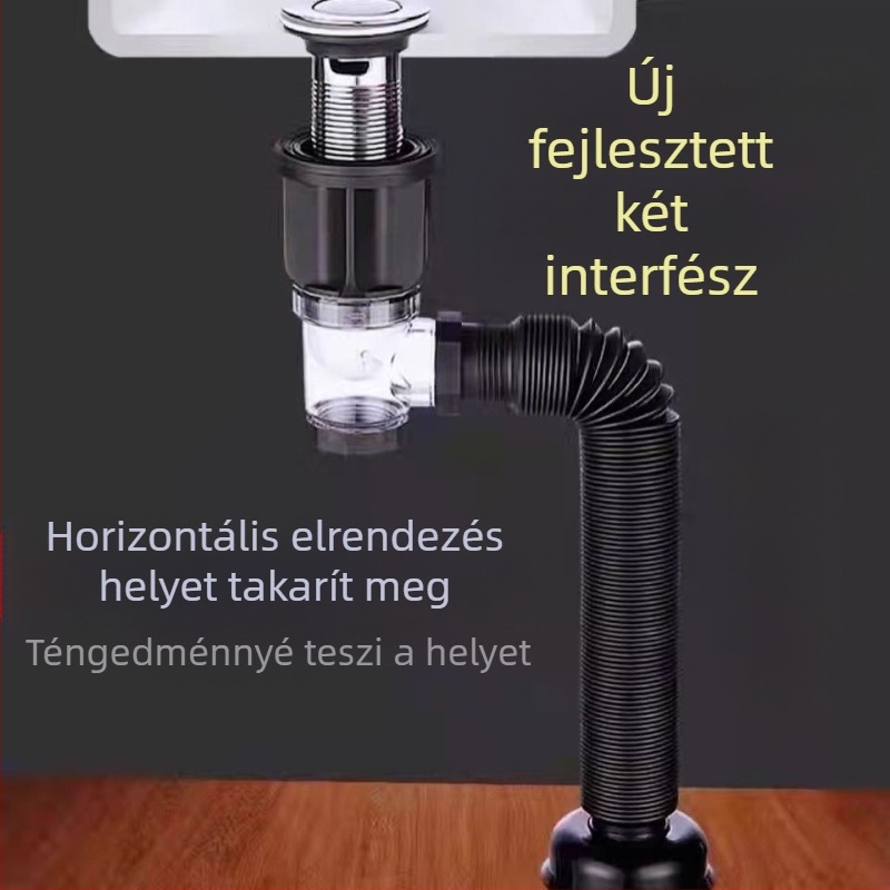 ABS mosdólefolyócső kiegészítők, S-alakú, húzó típus, elektroplatált kétirányú kialakítás, testreszabható megmunkálás