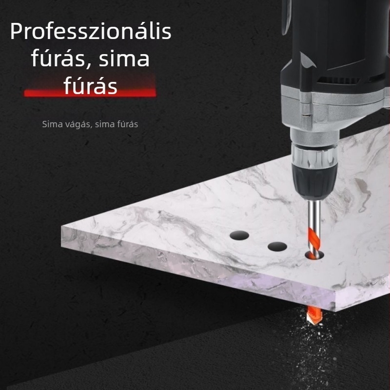Ötvözetű háromszög alakú fúró csempe- és betonfúráshoz – alkalmas üvegre és cementhez, vezeték nélküli fúróval kompatibil