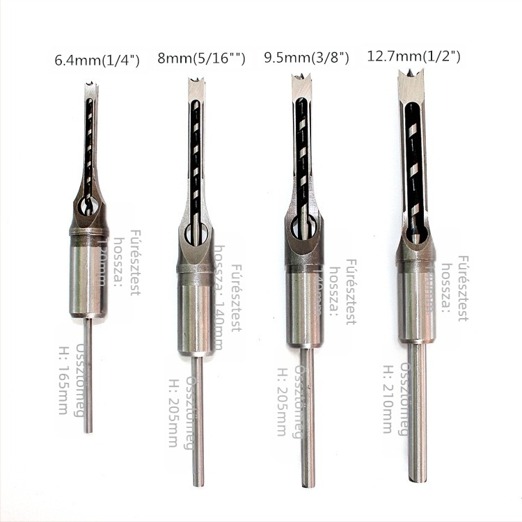 Faipari fúró négyzet alakú nyílásra – négyzet alakú furó mortise és tenonhoz, 1 darab, márka: Egyéb