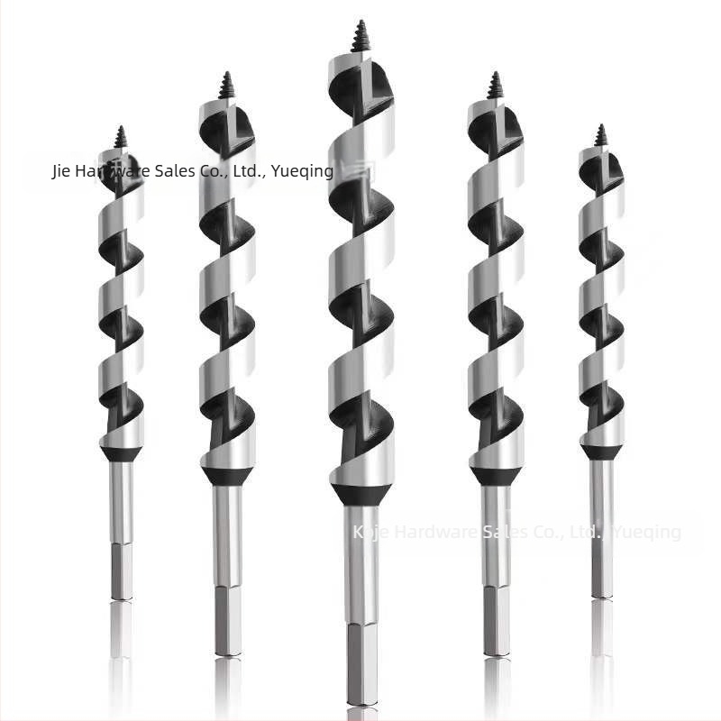 Kejie fabúvó fúró hosszú egyenes fogantyúval és hatszögű tengellyel mélyfuratokhoz, 230–460 mm hosszú, ajtózár furatokhoz