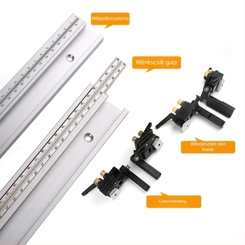 Fafaragó csúszó hornyos skála rúd; univerzális tolókar; asztalos munkapad korlátozó módosítás; metrikus szabvány; specifikációk 45–300