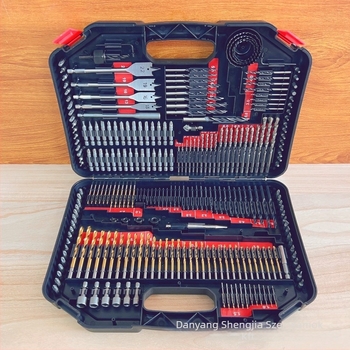 Sheng Jia 246-darabos fúrókészlet műanyag dobozban, színes címkékkel, háztartási használatra, metrikus/imperiális rendszer