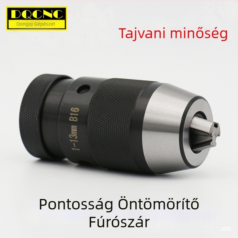 Önszorító fúrótokmány frezőhöz és asztali fúróhoz, modell 1-16B16, szorító tartomány 1-13/1-16, szénacél, szabványos kúpos, pontosság 0.006