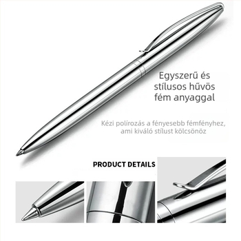 Forogó fém aláíró toll logó nyomtatással és testreszabással, ajándékba megfelelő.