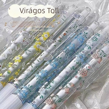 Gél toll rozsdamentes acél hegylel, műanyag testtel, nem törölhető