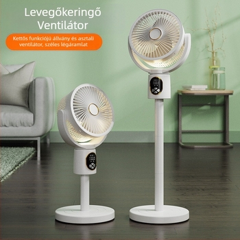USB-töltésű levegőkeringető ventilátor, csendes távirányítással működő oszcilláló ventilátor, 2-8 órás időzítővel
