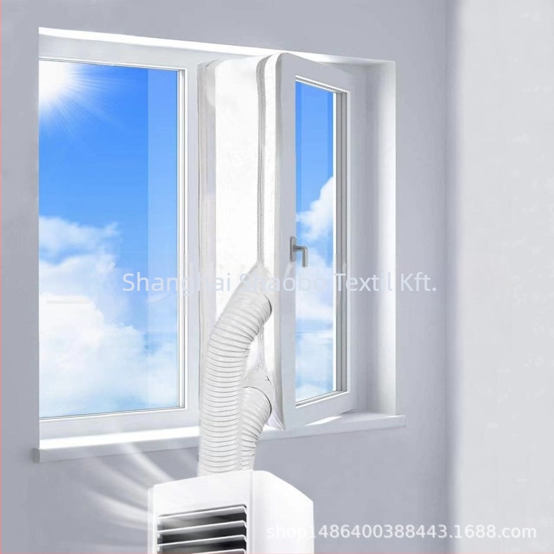 Klímaberendezés tömítő kendő, poliészter, ablakzárás két lyukkal, hordozható klímaberendezés fedő, modern egyszerű stílus